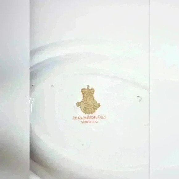 THE QUEENS HOTEL MONTREAL White Floral  Porcelain Dish Bowl Ridgways England - Picture 7 of 9